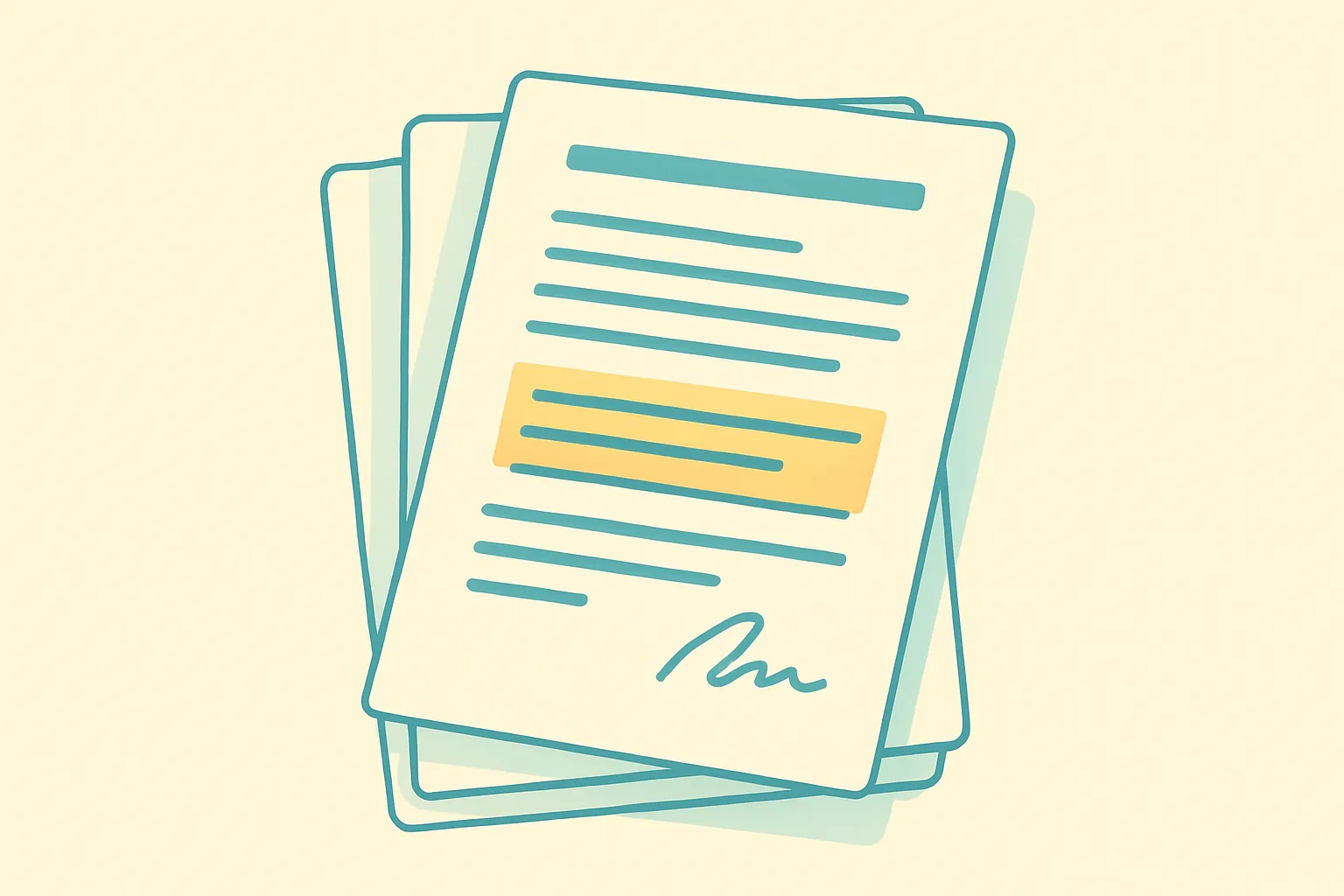 Stack of contracts with a highlighted indemnity clause