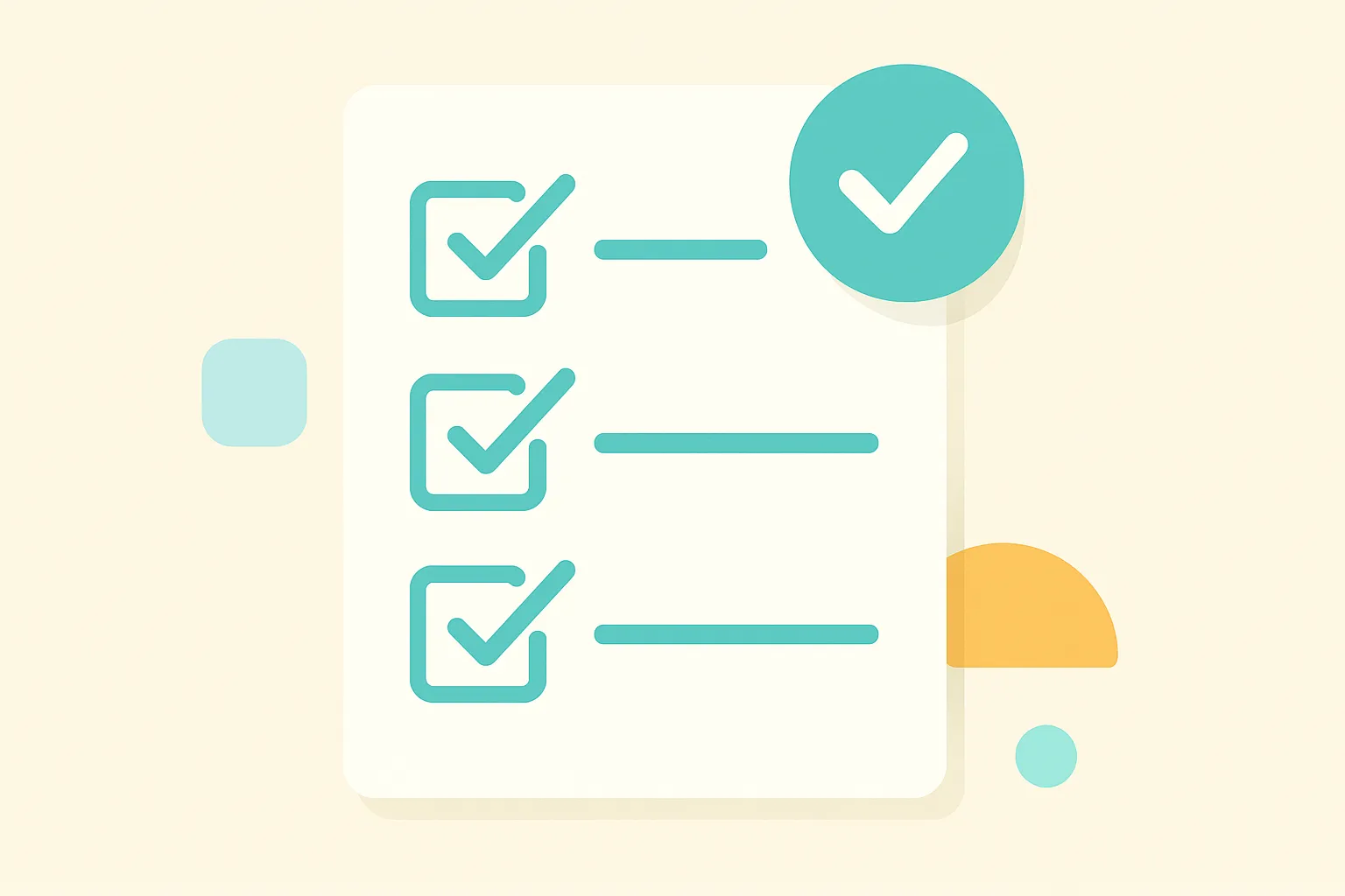 Checklist icons for subcontractor insurance requirements
