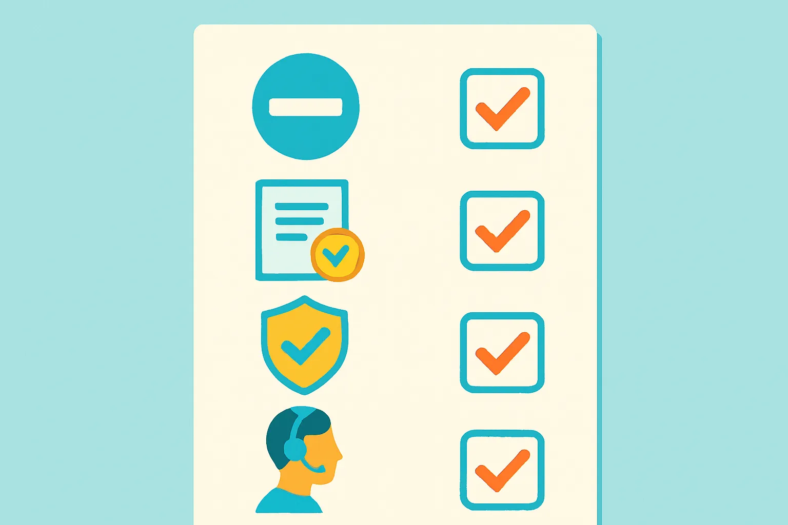 Insurance compliance checklist icons