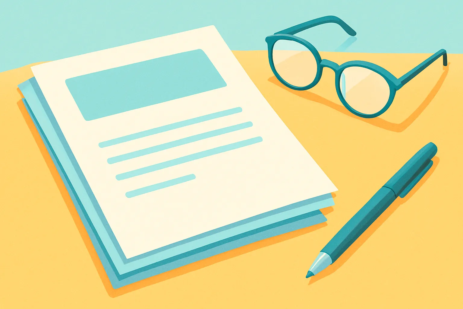 Insurance papers and pen on table