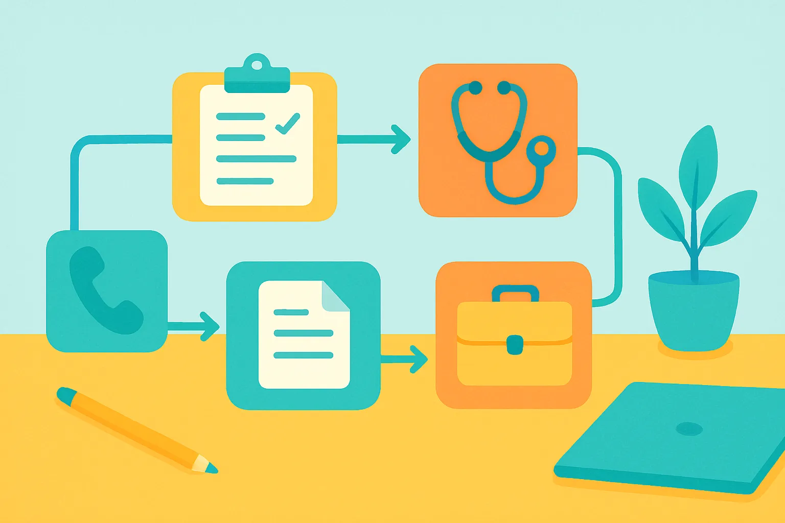 Visual steps to follow after a workplace injury