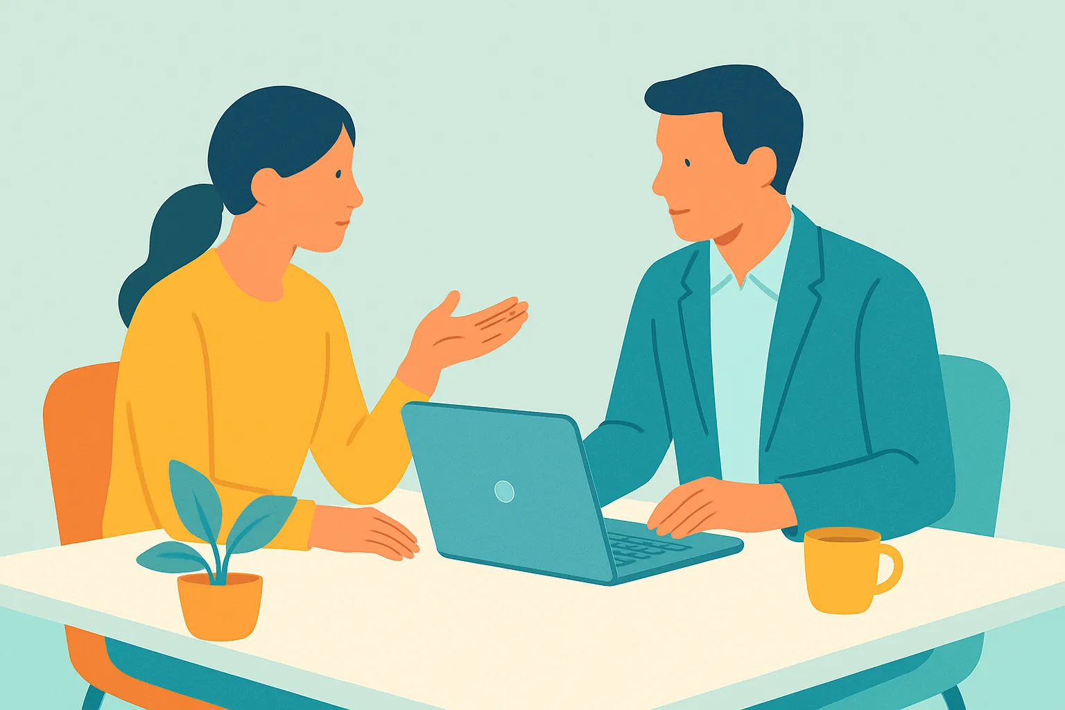 Consultant reviewing insurance options with a client